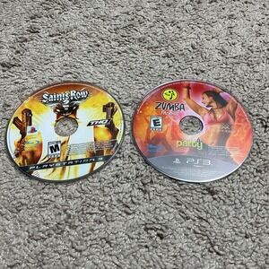 Saints Row 2, Zumba Party(Sony Playstation 3 PS3) DISCS ONLY Lot of 2- VG1